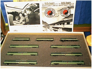 Boxed set, with printed ads and accurate paint/locomotives type